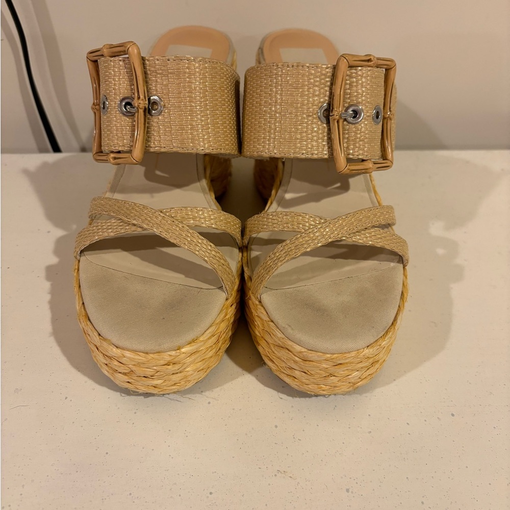 Dolce Vita Beige Woven Wedges